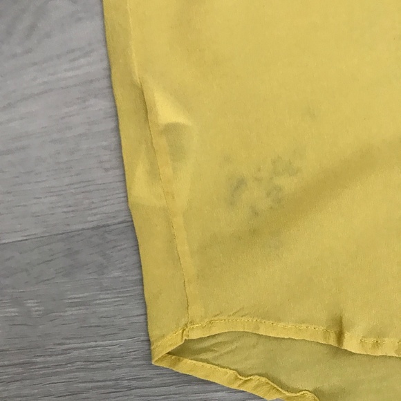 French Connection Womens Silk Tank Yellow Chiffon Pullover Womens 4 - Picture 4 of 7